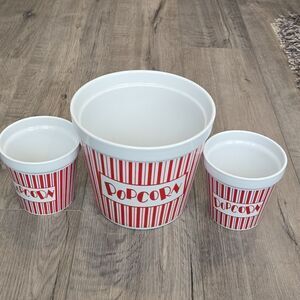 Throwback ceramic popcorn set